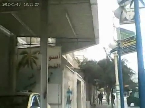 فري برس حماة محاصرة جامع الشهداء جمعة دعم الجيش الحر 13 1 2012