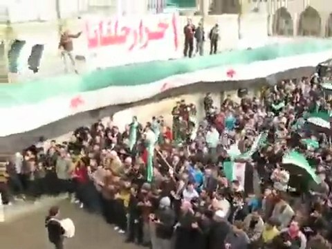 فري برس حماه حلفايا مظاهرة نهارية رائعة 14 1 2012