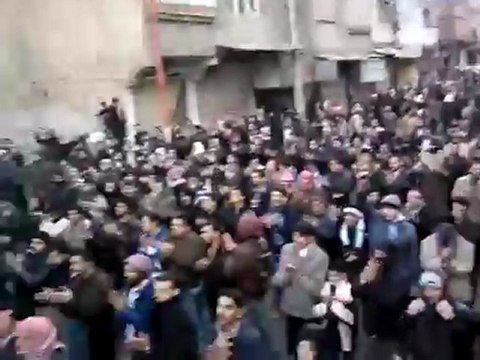 فري برس ريف دمشق وما تشيع الشهيد البطل محمود ممدوح عرابي 14 1 2012