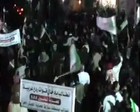 فري برس حمص مسائية حي الخالدية نطالب بدخول قوات ردع عربية 15 1 2012