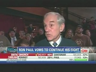 Ron Paul Interview After SC Voting Results
