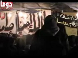 فري برس   دوما  مسائية تضامن مع الجيش الحر 16 1 2012