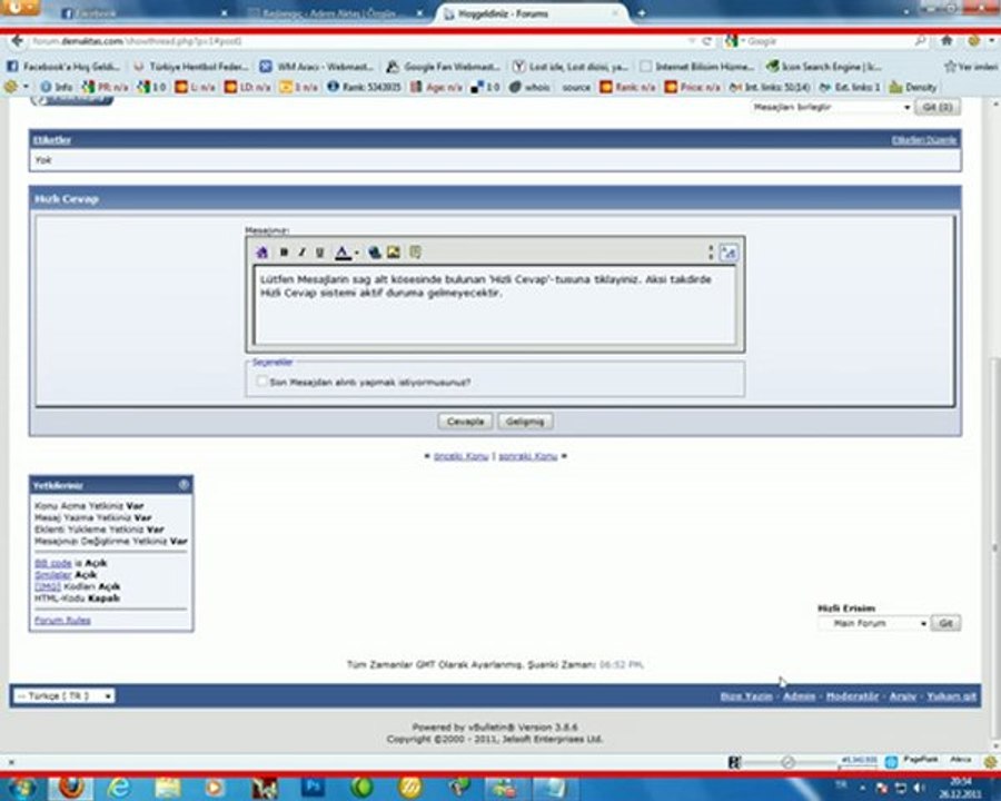 vBulletin Profil Alanını Sol Tarafa Almak