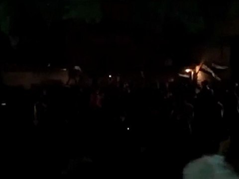 فري برس حماة حي الصابونية مظاهرة مسائية تطالب باسقاط النظام 16 1 2012