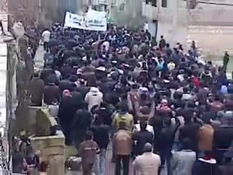 فري برس إدلب بلدة حاس مافي للأبد يسقط بشار الاسد 18 1 2012