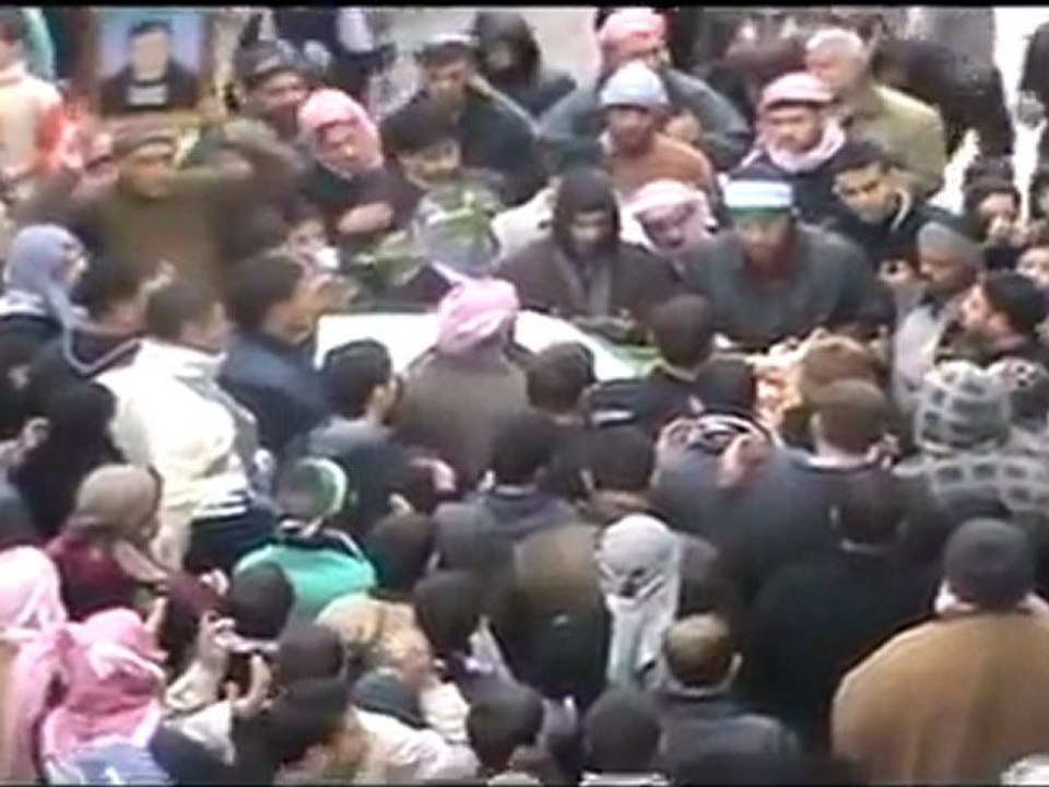 فري برس   حماة تشييع الشهيد بلال شامية 17 1 2012