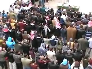 فري برس   حماة الحميدية الصلاة على الشهيد بلال شامي 17 1 2012
