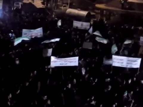 فري برس ريف دمشق حرستا ـ أمسية الاربعاء 18 1 2012 ج1