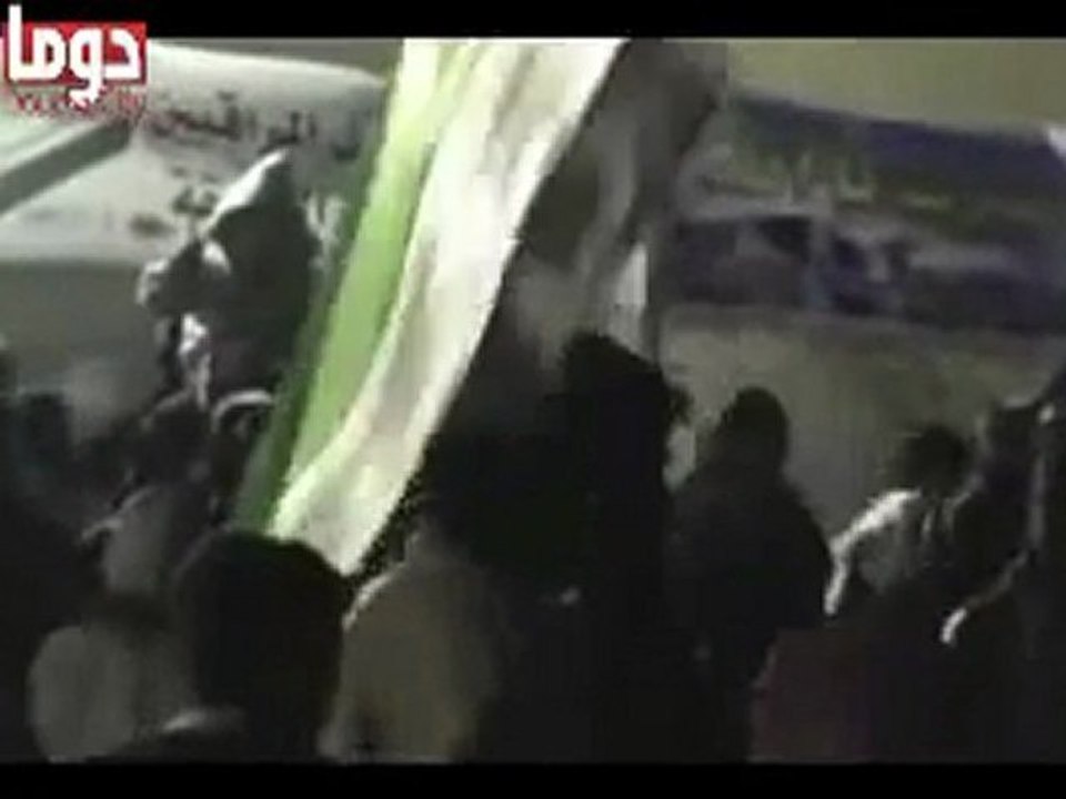فري برس   ريف دمشق دوما  ثورة حتى إعدام الرئيس 18 1 2012