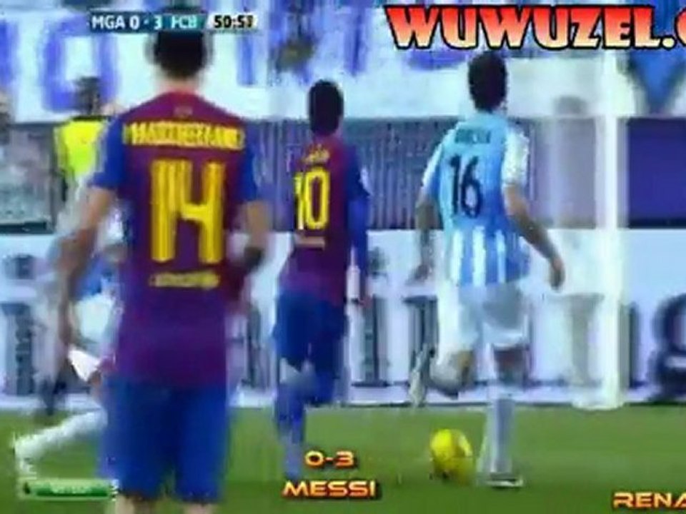 Malaga - Barcelona 1:4 Highlights 22-01-2012