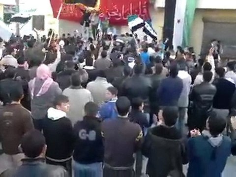 فري برس حمص الحولة المحتلة مظاهرة تطالب باعدام بشار 18 1 2012