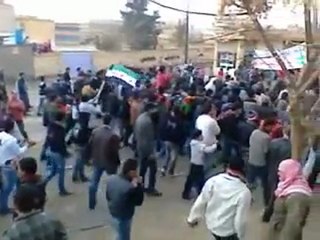 فري برس   مظاهرة حاشدة في سري كانيه 18 1 2012