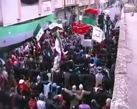 فري برس مظاهره بمدينة القصير بحمص 19 01 2012