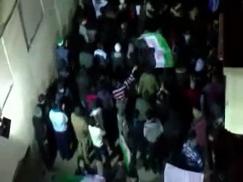 فري برس حماة مظاهرة مسائيه في حي العليليات 20 1 2012