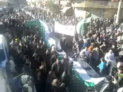 فري برس ريف دمشق زملكا مظاهرة حاشدة جمعة معتقلي الحرية 20 1 2012