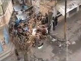 فري برس   حمص باب السباع اطلاق النار على المتظاهرين 20 1 2012
