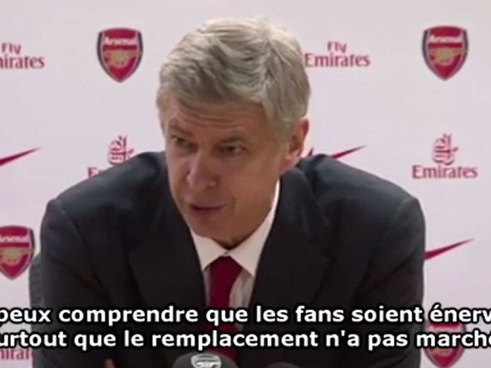 Wenger répond aux sifflets des fans d'Arsenal