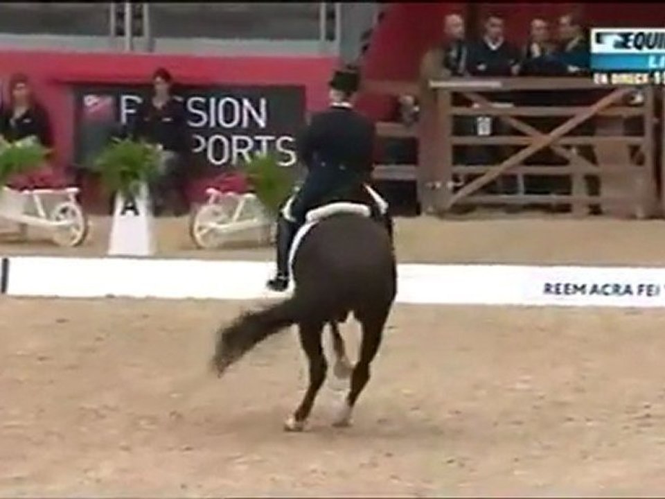 Claire Gosselin (FRA) &   Karamel de Lauture Lyon 2011 10 28 Grand Prix Freestyle Equita Lyon