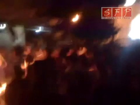 Jableh protest at night Syria part 5 2011 مظاهرة جبلة ليلا جزء 5 في 1 4