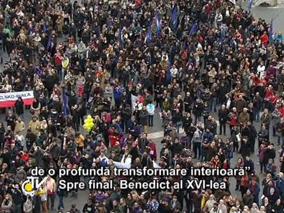 Benedict al XVI-lea cere rugăciune pentru unitatea creştinilor