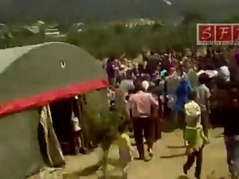 جسر الشغور مظاهرات على الحدود التركية الاحد 12-6-2011