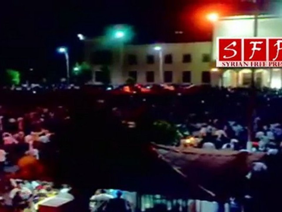 مظاهرات حماة ساحة العاصي المسائية 15-6-2011