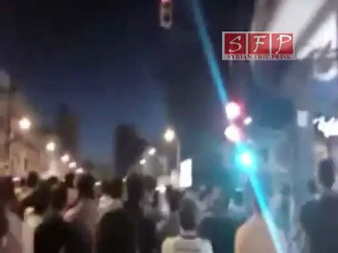 حمص نهاية شارع الدبلان مظاهرة ليلية 26-6-2011