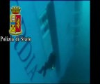 Isola del Giglio - Costa Concordia - Le immagini dei sub della Polizia di Stato