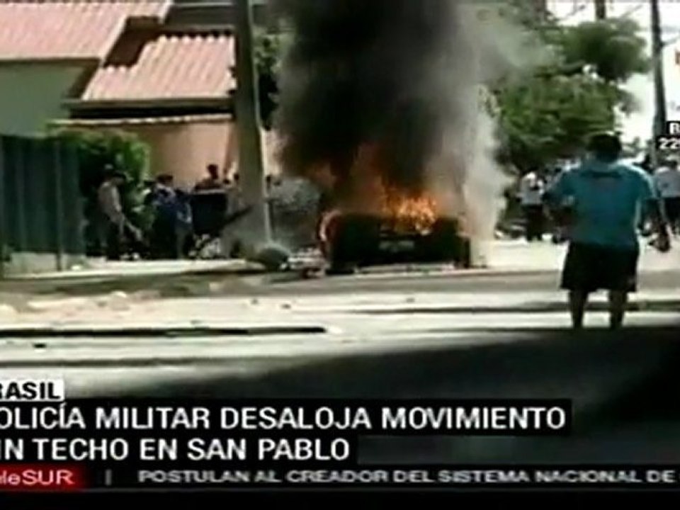 São Paulo: Policía Militar desaloja movimiento sin techo