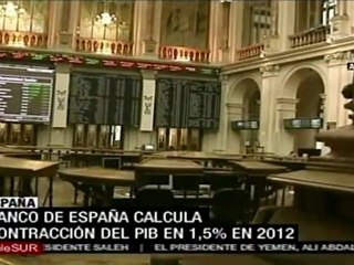 Banco de España confirma contracción de la economía en 2012