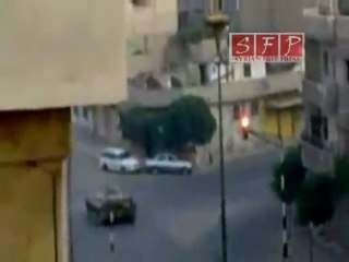 اطلاق النار من الدبابات حمص باب الدريب 1-7-2011