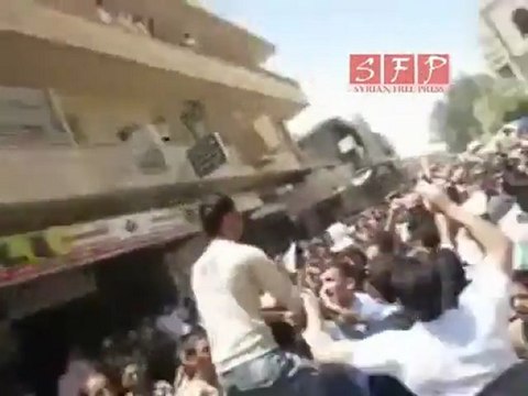 البوكمال مظاهرات تاييد لاهل حماه وباقي المدن المحاصرة 6 7 2011