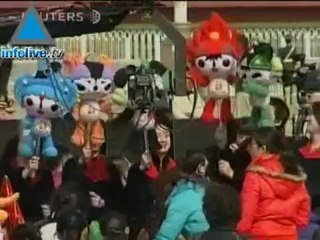 The Olympic Flame Arrives In China Under Heavy Security