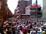 مشهد ميب تشييع الشهيد هادي الجندي حمص باب السباع 10-7-2011
