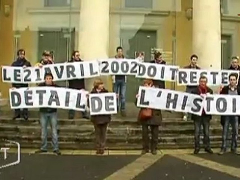 Rassemblement républicain contre la venue de J-M Le Pen en Vendée le 21-01-12 - TV Vendée