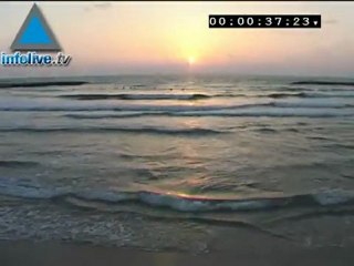 Infolive.tv Minute - A Beautiful Tel Aviv Sunset Over The Se