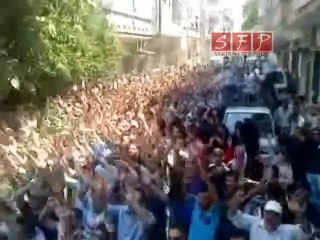 الخالدية مظاهرة حاشدة خلال تشييع الشهيد خالد حلاق 16 7 2011