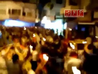 مظاهرة مسائية في الرمل الاذقية نصرة لحمص 21-7-2011