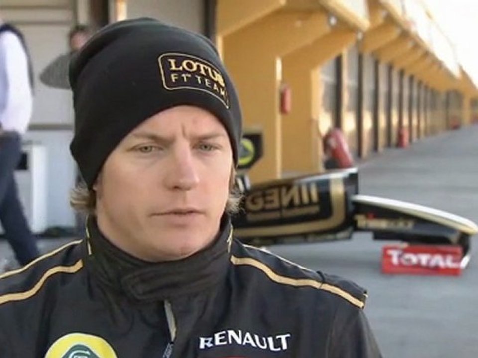 Kimi Räikkönen Interview at Lotus Renault R10 Test Valencia 2012