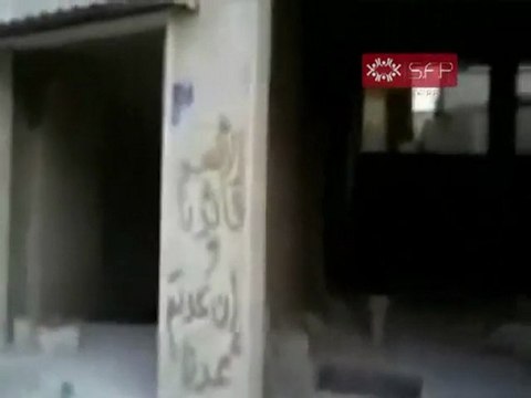 فري برس حماه طيبة الأمام كتابات الشبيحة على الجدران 21 9 2011