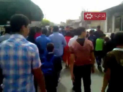 فري برس حماة قلعة المضيق مظاهرة طلابية تنادي باسقاط النظام 29 9 2011