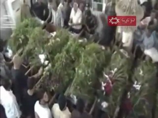 فري برس   القصير زف شهداء مجزرةالعاصي 28 9 2011