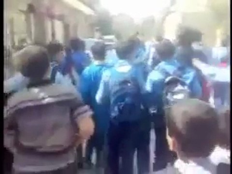 فري برس حماة حي القصور مظاهرة طلابية 10 10 2011