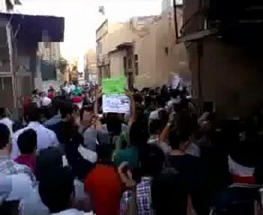 فري برس   دمشق الميدان مراسم زفاف الشهيد بلال الطوغلي 20 10 2011 ج1