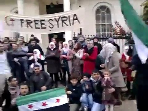 فري برس لندن مظاهرات الثوار أول أيام عيد الاضحى المبارك 6 11 2011