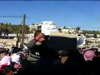 فري برس   مظاهرة في قرية سرجة ثاني أيام العيد رغم الحصار الجيشي 7 11 2011