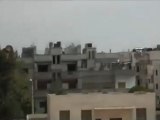فري برس   حمص بابا عمرو قصف المنازل بشكل عشوائي وتصاعد أعمدة الدخان 14 11 2011 جـ5