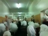 فري برس   مظاهرة حرائر حمص في مدرسة الشهيد هادي الجندي 15 11 2011