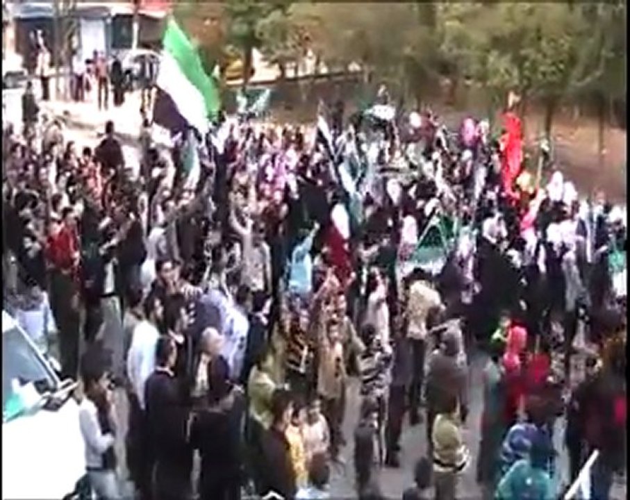 فري برس   حمص القصور مظاهرة احرااار وحرااائر القصور خميس الشهيد حسين الخالدي 24 11 2011 ج2