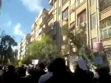 فري برس   ريف دمشق دوما    مظاهرة حاشدة خلف البلدية 18 11 2011